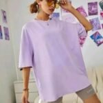 Latest Solid Stylish Casual Cotton Trendy Oversized T-Shirt for Women