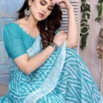 Georgette Floral Printed Saree With blouse