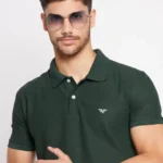 Men's Cotton Half Sleeves Solid Polo T-shirt
