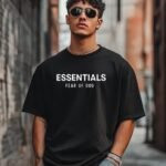 trendy black oversize t shirt essentials printed