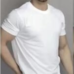 Men's Solid Premium polyester round neck T-Shirts | Men's Round Neck Half Sleeve Casual Regular Fit T-Shirt White