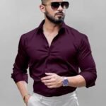 men formal shirts - PURPLE