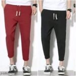 trendy fancy lower maroon & black color Trouser pant